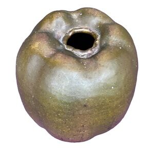 HAND BUILT Pumpkin Ceramic Vase 6” high x 20” diameter by Stephen Ladin